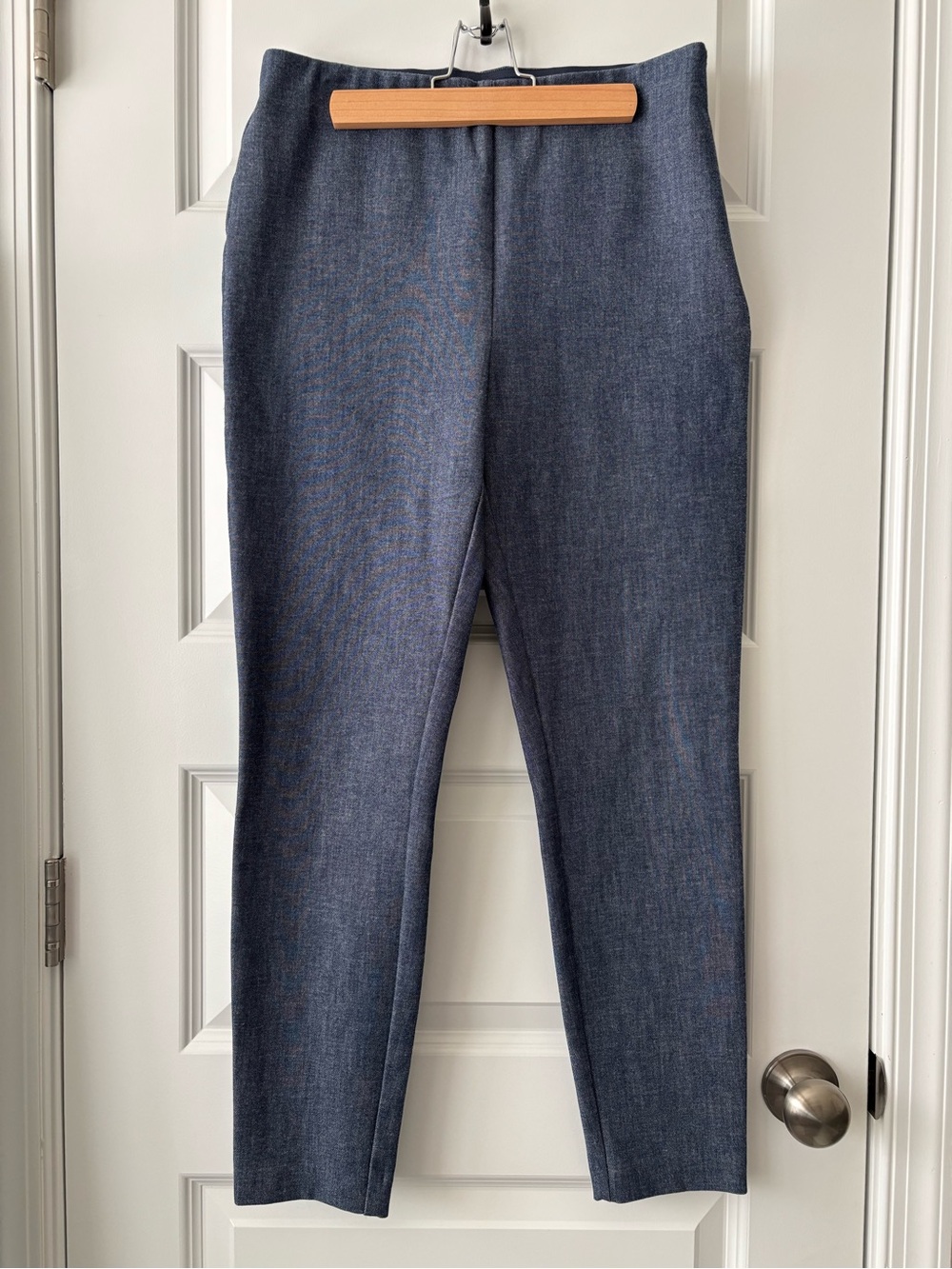 LOFT High Waist Skinny Tapered Pants Charcoal Blue Size 8